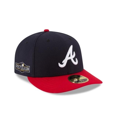 Atlanta Braves Gorra | New Era MLB Postseason Side Patch Low Profile 59fifty Fitted Cap Mexico - Azules